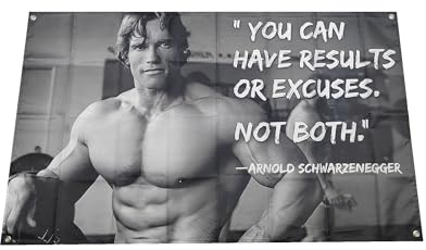 Stormflag Conquer Pose Gym Lifting Banner 90 cm x 150 cm, Polyester, 90 g mit vier Ösen