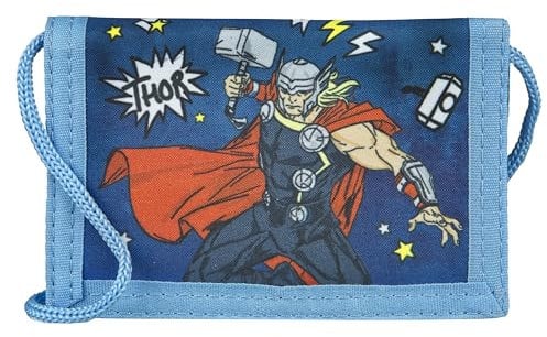 Undercover Rächer Geldbeutel Brustbeutel Jungen, Mädchen │Kinder Geldbörse mit Kordelband, Klettverschluss, 9x13cm
