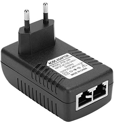 48 V 0,5 A POE-Netzteil-Injektor-Adapter, Kompaktes Tragbares Design, IC-Chip-Steuerung Zuverlässige Datenübertragung, Geeignet POE-Geräte (EU-Stecker)