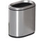 Müllbehälte Schmaler 9/12-Liter-Mülleimer aus Edelstahl, oben offener Mülleimer mit herausnehmbarem Abfalleimer, moderner schmaler Mülleimer for Küche, Bad, Schlafzimmer, Büro Abfallbehälter(Silver,L)