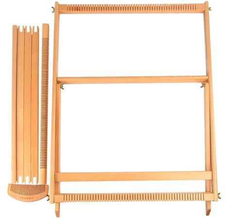 Handgefertigter Stoffrahmen, robuste Strickmaschine mit Ständer, Bastelset mit Stoffrahmen für Erwachsene, großer Holzrahmen zum Entwickeln