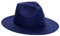 Brim Wide Hat Wool Crushable Panama Hut Outback Damen Caps, dunkelblau, Einheitsgröße