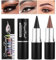 2 Farbiger Creme Eyeliner, YIBABY Matte Schnell Trocknender Eyeliner, Wasserfester Lidschatten, Schwarzer Eyeliner Stift Gel, Lang Anhaltendes Augen Make up (Schwarz & Braun)