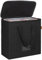 BQKOZFIN 12 Inch Vinyl Record Storage Bag with Lids & Handles, Album Storage Box Holds up 50+ Single Records, Collapsible LP Record Organizer Crate Protect Your Precious Album Collection (Black)