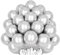 MOFOVS | 50 Palloncini Argento Metallizzati 30,5 Cm Lucenti 2a Generazione Lattice Naturale Biodegradabili Ecologici Gonfiabili Aria Elio Acqua Baby Shower Battesimo Compleanno Laurea Matrimonio Arco
