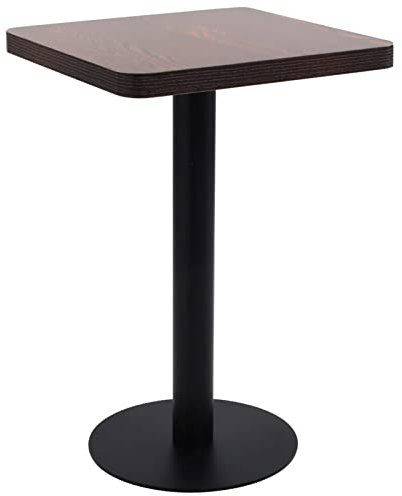 Iiaky Bistrotisch Dunkelbraun 50x50 cm Beistelltisch Stehtisch Outdoor BarmöBel Garten Beistelltisch Bartisch Outdoor MDF