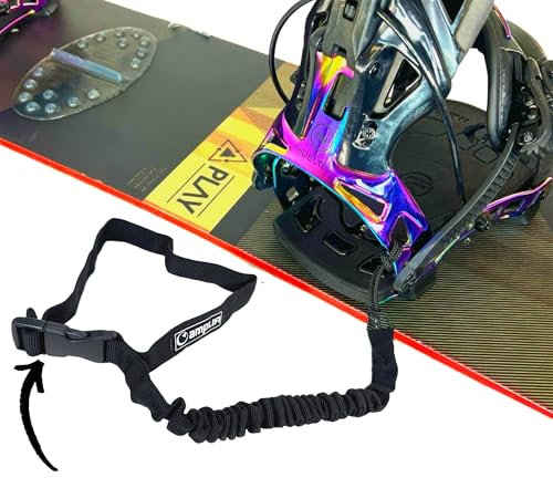 F26 Web Leash Snowboard Snowscooter Safty Sicherungsseil Elastisch schwarz