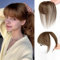 Pony Haarteil, Clip in Pony Echthaar in Human Hair Verlängerung für Frauen,Braun