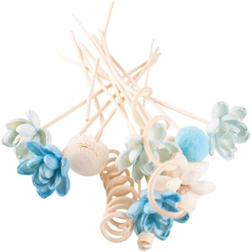 Uzztfa Rattanstäbchen-Set, 13-teilig, Rattan-Blumen-duftstäbchen, Ersatz-nachfüllpackung, Rattanstäbchen Für Die Dekoration Im Home-Office