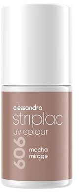 alessandro Striplac Uv Colour Deckend & Kratzfest bis zu 15 Tage - Leichtes Auftragen - Schonende Abziehtechnologie - Vegan - Mocha Mirage 6,5ml