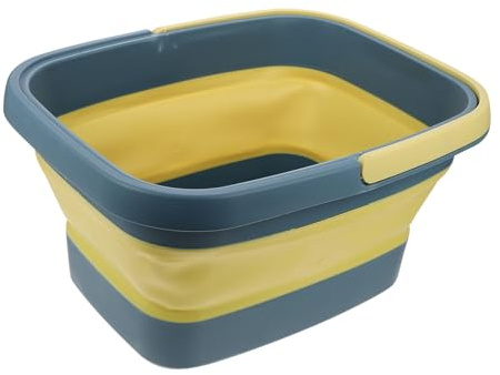 GAROZATION Faltbare Fußbadewanne Klappbar Tiefes Fußbecken aus Robustem Material Multifunktionales Fußbad für Zuhause Selbstmassage zur Müdigkeitslinderung mit Tragegriff für Fußpflege