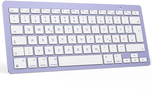OMOTON Bluetooth Tastatur für Mac,Kompakte kabellose Mac Tastatur kompatibel mit MacBook Pro/Air, iMac, iMac Pro/mini,Ultra-dünn, QWERTZ DE-Layout,Llia