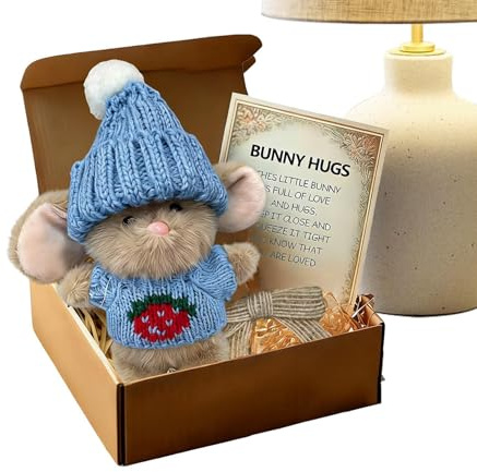 Mini Bunny Hug Cute Easter Gift, 18 cm Niedliche Weiche Osterhasen Figuren Plüschtier, Ostern Kaninchen Puppen Kuscheltier Für Kinder Junge Mädchen
