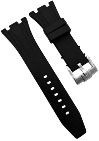 Ersatz-Uhrenarmband aus Gummi für Audemars Piguet Royal Oak Offshore | Ersatz für Audemars Piguet Royal Oak Offshore15300 15400 Schwarz, 27 mm mit Schnalle