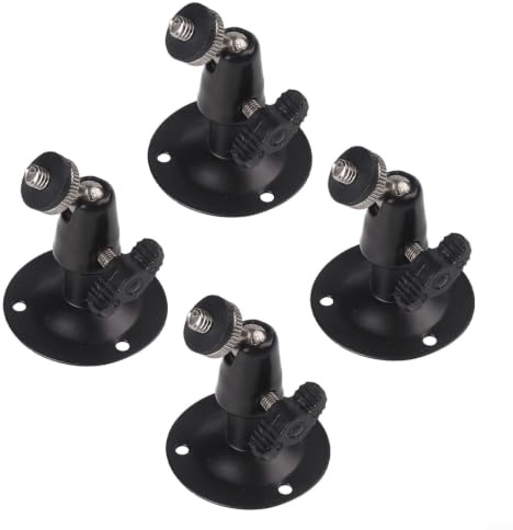 4 soportes de pared para cámara CCTV para cámaras de seguridad, inclinación de 90 grados, 7 cm de alto