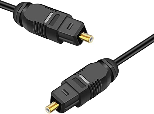 TNP Digital Optical Audio Cable 6 Feet S/PDIF Fiber Optic Cable Toslink TV Optical Cable for Soundbar, Home Theater, Speaker Wire, TV, PS4, Xbox Male to Male Gold Connectors Cord|