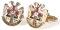THE MASONIC COLLECTION - Scottish Rite Gold Plated Masonic Cufflinks - Rich Enamel Colours - Rose Croix & Eagle Shaped - Freemason Gifts for Men