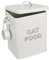 Morezi Contenedor de comida para mascotas, caja de comida para gatos, con tapa y cuchara, adecuado para almacenar alimentos secos y bocadillos para mascotas-Gato-Blanco