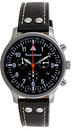 Messerschmitt Herrenuhr Chronograph mit Lederband ME-3H202