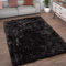 Paco Home Kunstfell Fellteppich Imitat Teppich Hochflor Sitzkissen Herzform Rund Fell Form, Grösse:120x170 cm, Farbe:Schwarz