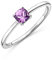 OROVI Schmuck Damen Ring Weißgold mit Edelstein/Geburtsstein Februar lila Amethyst Verlobungsring 9 Karat (375) Gold