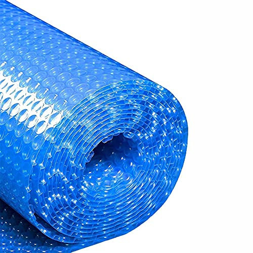qmj Bâche À Bulles Couverture De Piscine Solaire Chauffage De Bassin Outdoor Jardin Bâche À Bulles sur Mesure 400 Microns,Blue-100cm x 100cm (3ft×3ft)