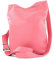 modamoda de T221 Damen Leder Umhängetasche Schultertasche Medium handmade in Italy, Farbe:Bubble Gum
