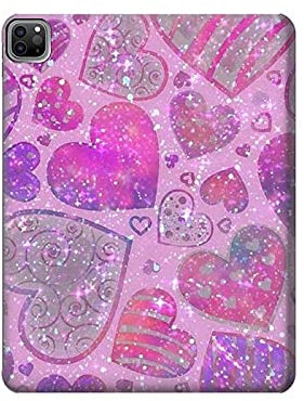 Pink Love Heart Tablet Funda Carcasa Case para iPad Pro 12.9 (2021)