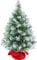 Yaheetech Künstlicher Weihnachtsbaum, Tannenbaum Schnellaufbau inkl. Christbaum-Ständer, Christbaum Weiss Schnee für Tisch, Büro