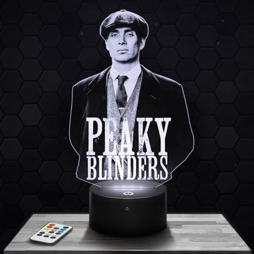 Nachttischlampe - Touch-Nachtlicht P. Blinders 3D-LED-Lampe Illusion, Geschenkidee Weihnachten Geburtstag Junge und Mädchen Nachttischlampe Kinder- oder Erwachsenenzimmer TOP