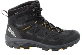 Jack Wolfskin Herren Vojo 3 Texapore Mid M Outdoorschuhe, Black Burly Yellow Xt, 50 EU