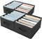 GRANNY SAYS Tshirt Organizers, 4 Stück Hosen Aufbewahrung Organizer, Schwarz Kleiderschrank Organizer Hosen, Faltbare Hosenbox Schrank Organizer Kleidung Jeans Pullover Organizer für Kleiderschrank