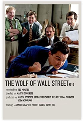 EFEZAC The Wolf of Wall Street Poster 14 Leinwand Poster Wandkunst Dekor Druck Bild Gemälde für Wohnzimmer Schlafzimmer Dekoration Rahmen Stil 30 x 45 cm