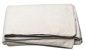 David Fussenegger Kuscheldecke rohweiß aus Baumwolle 150x200 cm Decke mit Zierstich flauschig