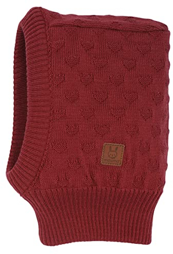maximo Schlupfmütze/Schalmütze in Rosewood, Strukturstrick Herz reine BW für Baby's v 376400 (as3, numeric, numeric_45)