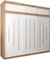 Kryspol Schwebetürenschrank York 250 cm Kleiderschrank mit Kleiderstange und Einlegeboden Schlafzimmer- Wohnzimmerschrank Schiebetüren Modern Design (Artisan Eiche + Weiß mit Erweiterung)