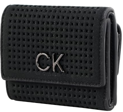 Calvin Klein Geldbörse Re-Lock Trifold Wallet Perf CK Black schwarz