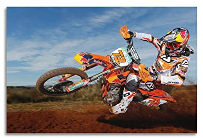 ZONDER Extreme Motorräder Sport Poster für KTM Rennauto Motorrad Poster Dekorative Malerei Leinwand Wand und Kunstbild Druck Moderne Familie Schlafzimmer Dekor 30 x 45 cm