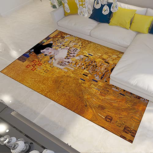 Wewoo Home Großer Teppich, Porträtmalerei Teppich, Gustav Klimt Klassische Gemälde Teppich, einzigartiges Geschenk für Kinderzimmer Spielzimmer Kinderzimmer Dekor 120x170cm