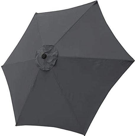 Ferocity, Housse de rechange pour parasol - 8 baleines - Imperméable - Protection UV - Polyester résistant - Graphite - 350 cm [136]