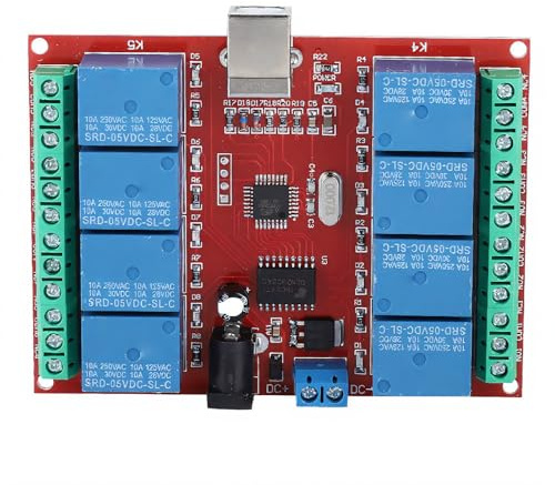 5V Relay Module,8 Kanal DC 5V Relaismodul Computer USB Switch Controller Relaismodul,Quadratisch USB Hochleistung Relais Modul PC USB Relay Module Board