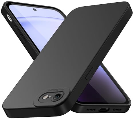 Tenphone Coque pour iPhone SE 2022 / SE 2020 et iPhone 8/7 (4,7), Housse Etui de Protection en Silicone Souple, Cover Antichoc avec Protege de Camera, Compatible avec IP SE 3/8/7 TPU (Noir)