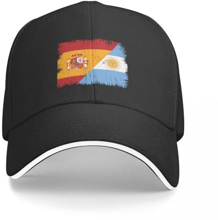 Gorra de béisbol Hip Hop Sombrero para el Sol Argentina España Regalo Bandera Argentina Gorra de béisbol Argentina En el Sombrero Sombreros de Fiesta Sombrero de Pesca Gorras de Hombre para Mujeres