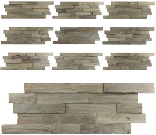 Wandpaneele aus hochwertigem Teakholz Gun Smoked (recycelt) 1m², Wandverkleidung Holz Smoked, Holzpaneele Wand, Holzwandpaneele, Holzwand, Holzverkleidung Wand, Wandverkleidung innen, Holzverblender