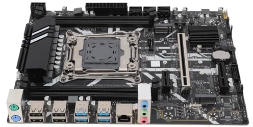 ASHATA Placa Base DDR4, Placa Base X99, Placa Base LGA 2011 3, Cuatro Canales, Doble M.2, Fuente de Alimentación de 8 Fases, Placa Base para Computadora de Escritorio para E5 V3 V4 para