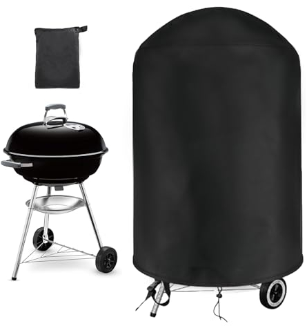 Newbob Kettle BBQ Cover for Weber 57cm, Small Barbecue Cover for Weber Waterproof, 420D Oxford Weatherproof Compact BBQ Cover(Φ71x68cm)