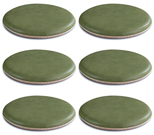 BESTXH 6er-Pack runde Stuhlpolster für Esszimmerstühle, Kissen für Küchenstühle, 6er-Set, Waschbar, Sitzkissen aus Memory Foam, Garten wasserdicht Sonnenbeständige Sitzpolster,Fruit Green,30X30cm