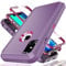 YmhxcY for iPhone XS Max Case 6.5-Inch with Explosion-Proof Screen Protector,3 in 1 Shockproof TPU Hard PC Bumper Drop-Proof Shell for iPhone XS Max-Purple