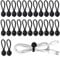 mizikuu 24 pezzi Fascette Magnetiche In Silicone, Fascette Magnetiche Multiuso Riutilizzabili Clip Per Cavi Magnetici Organizzatori Per Cavi Per La Gestione e l'Organizzazione Dei Cavi, Nero