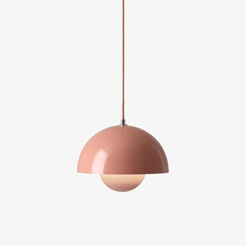 TPWEWRX Nordische Moderne Makkaroni Pendelleuchte Wohnzimmer Schlafzimmer Art Deco Decke Hängelampe Küche Insel Kronleuchter Pendelleuchten Armaturen (Pink,23cm)